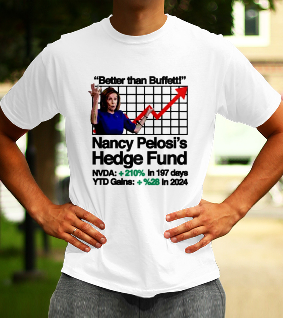 Better Than Buffett Nancy Pelosi's Hedge Fund NVDA Gains 210 Percent YTD T-Shirt