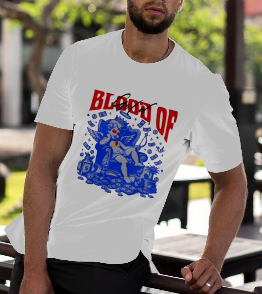 Blood Of Gold Angel On Throne Surrounded By Money T-Shirt
