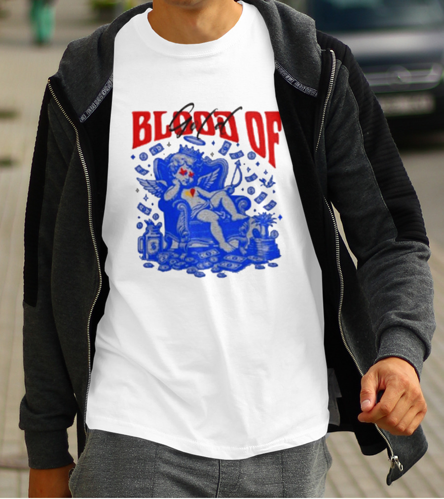 Blood Of Gold Angel On Throne Surrounded By Money T-Shirt