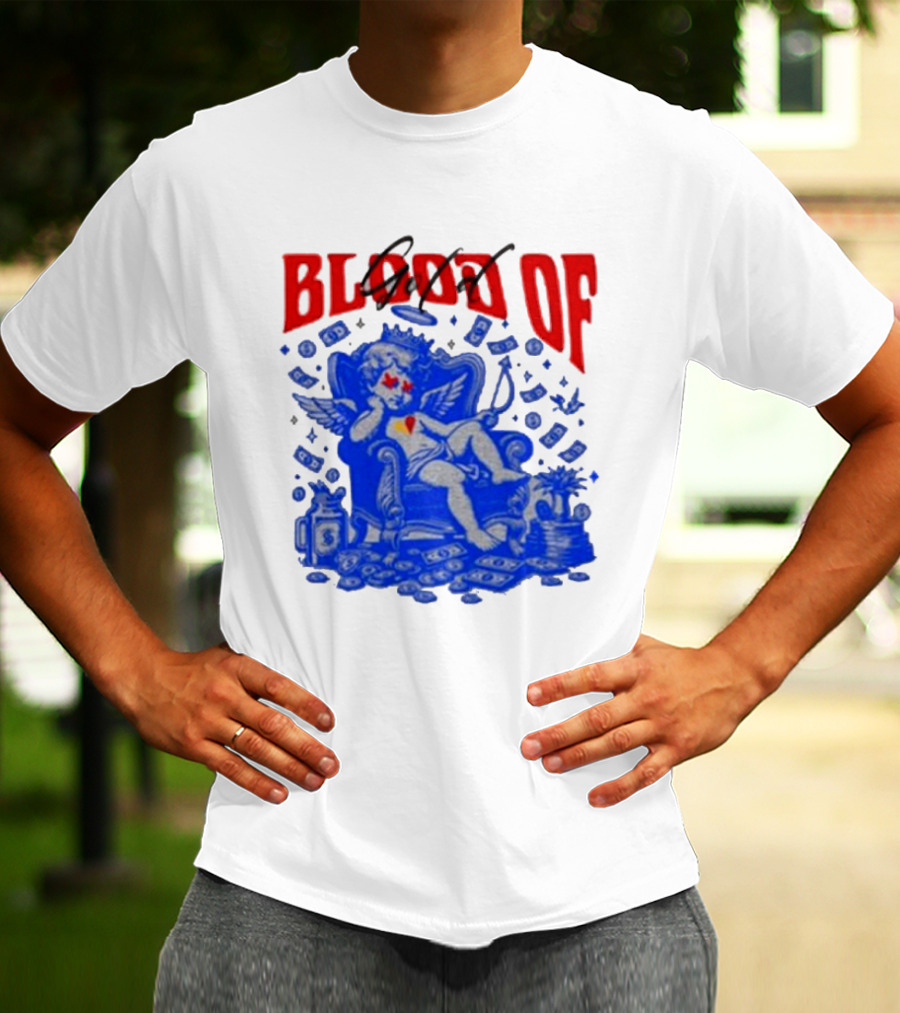 Blood Of Gold Angel On Throne Surrounded By Money T-Shirt