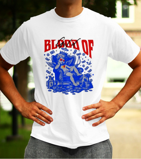 Blood Of Gold Angel On Throne Surrounded By Money T-Shirt