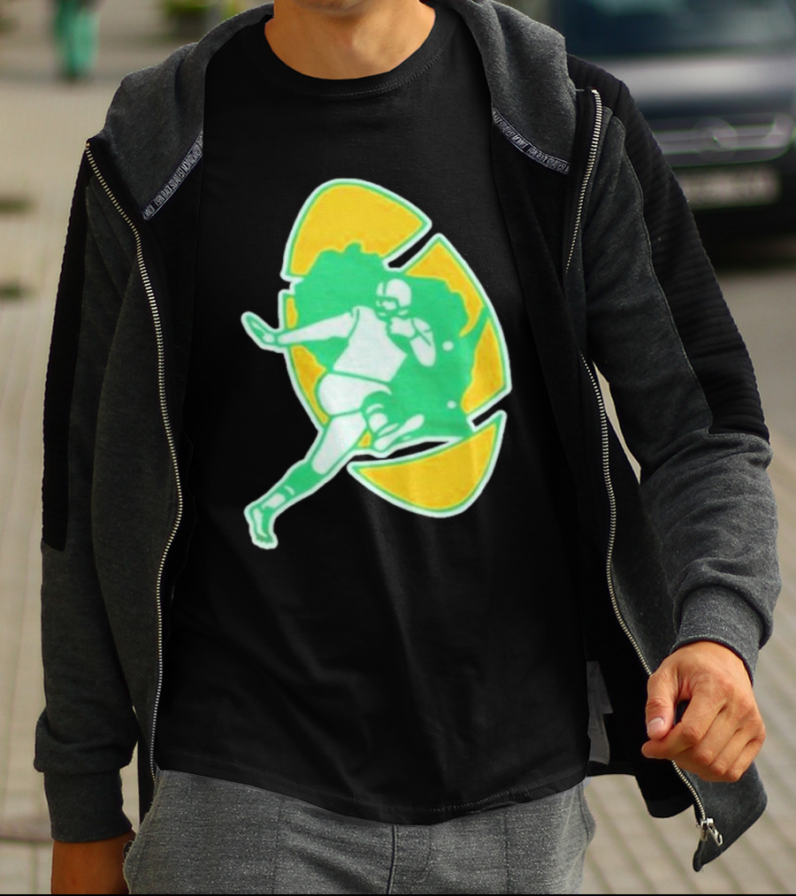 Green Bay Packers Alt Logo 1956 Retro Football Player Emblem T-Shirt