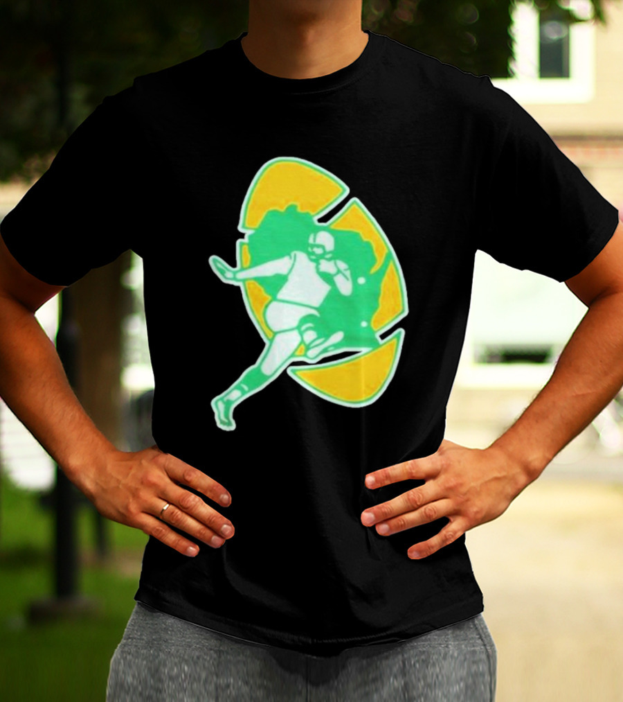 Green Bay Packers Alt Logo 1956 Retro Football Player Emblem T-Shirt