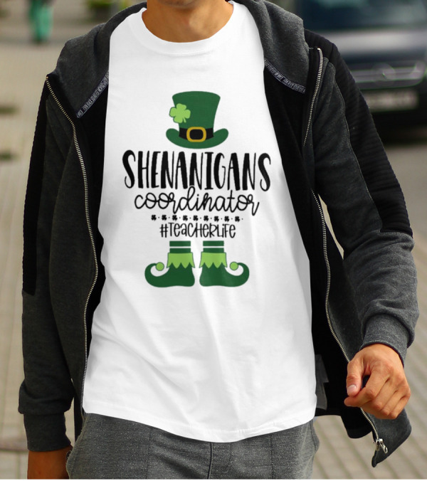 Shenanigans Coordinator #TeacherLife St Patrick's Day Elf T-Shirt