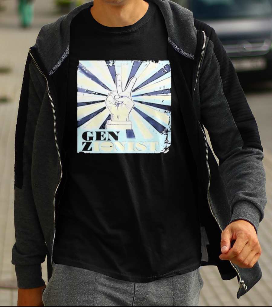 Gen Zionist Peace Sign Victory Hand T-Shirt