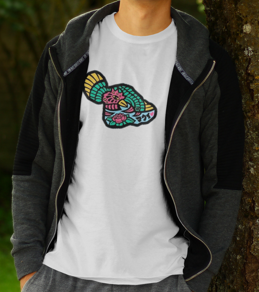 Sumofish Maui Kanji Flower Phoenix T-Shirt