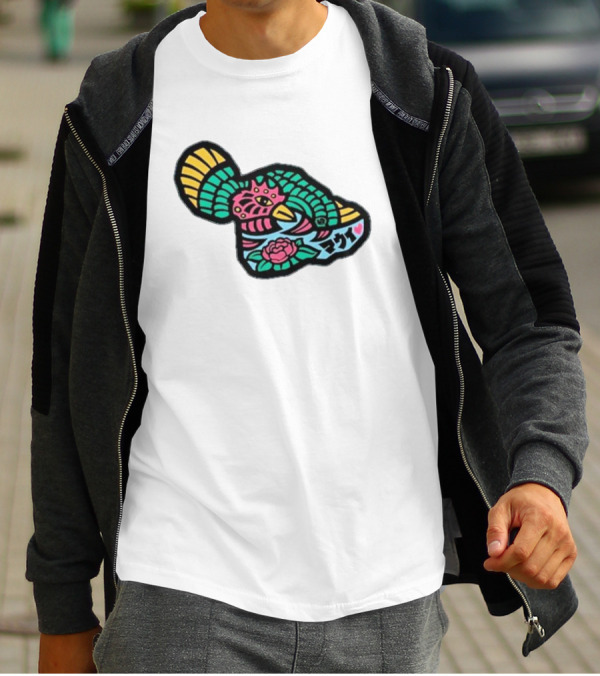 Sumofish Maui Kanji Flower Phoenix T-Shirt
