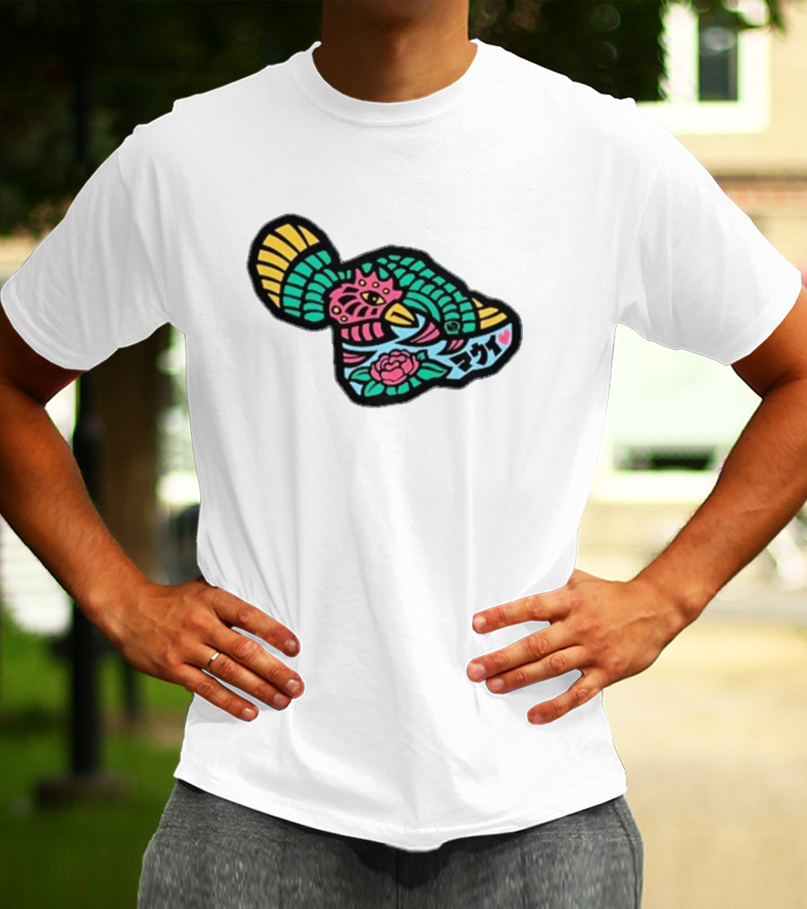 Sumofish Maui Kanji Flower Phoenix T-Shirt