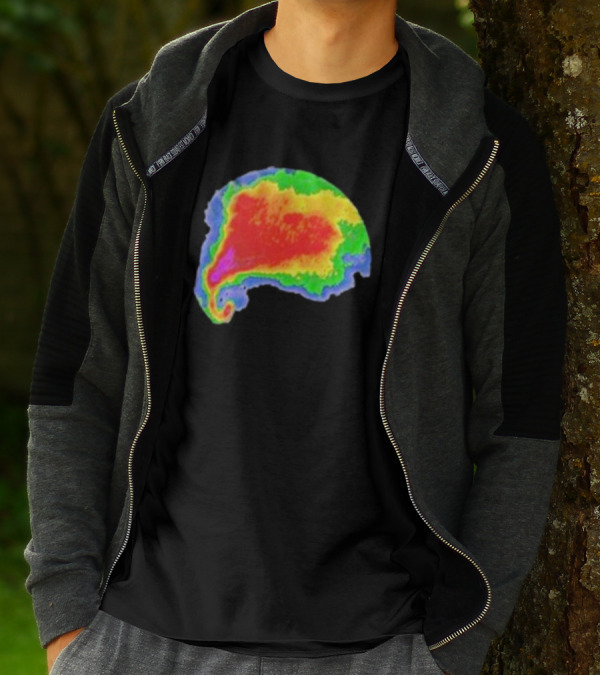 Supercell Weather Radar Heat Map Storm Formation T-Shirt