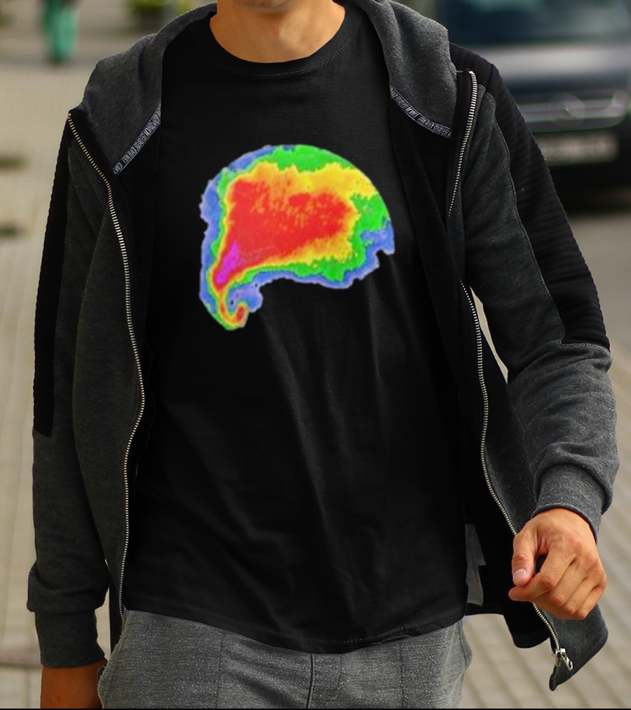 Supercell Weather Radar Heat Map Storm Formation T-Shirt