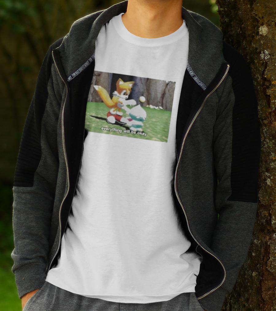 Tails Chao Everything Will Be Okay Game Scene Comfort T-Shirt