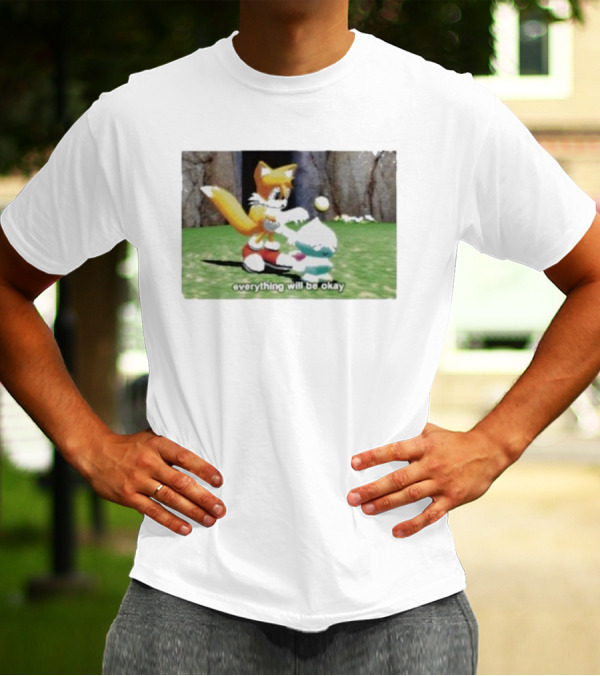 Tails Chao Everything Will Be Okay Game Scene Comfort T-Shirt