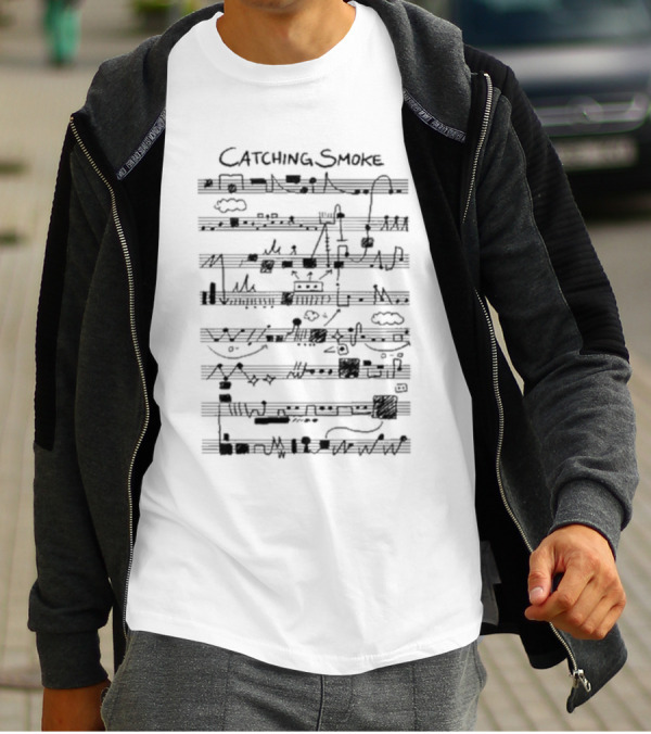 Tectonicromance Catching Smoke Musical Notes And Doodles T-Shirt