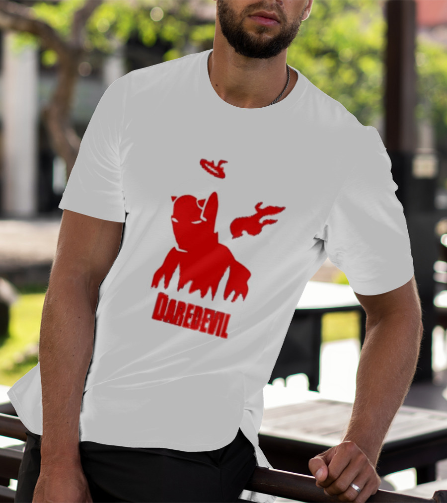 Daredevil Born Again Marvel Studios Iconic Red Flame T-Shirt