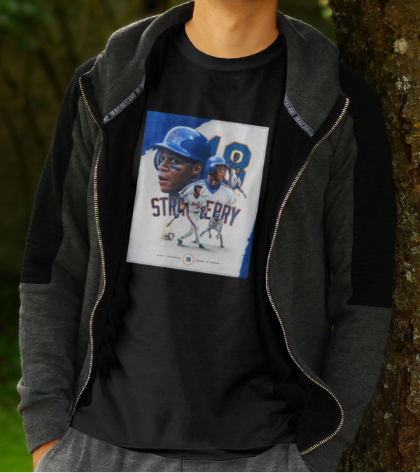 Darryl Strawberry Mets 18 Number Retirement Celebration With Iconic Baseball T-Shirt