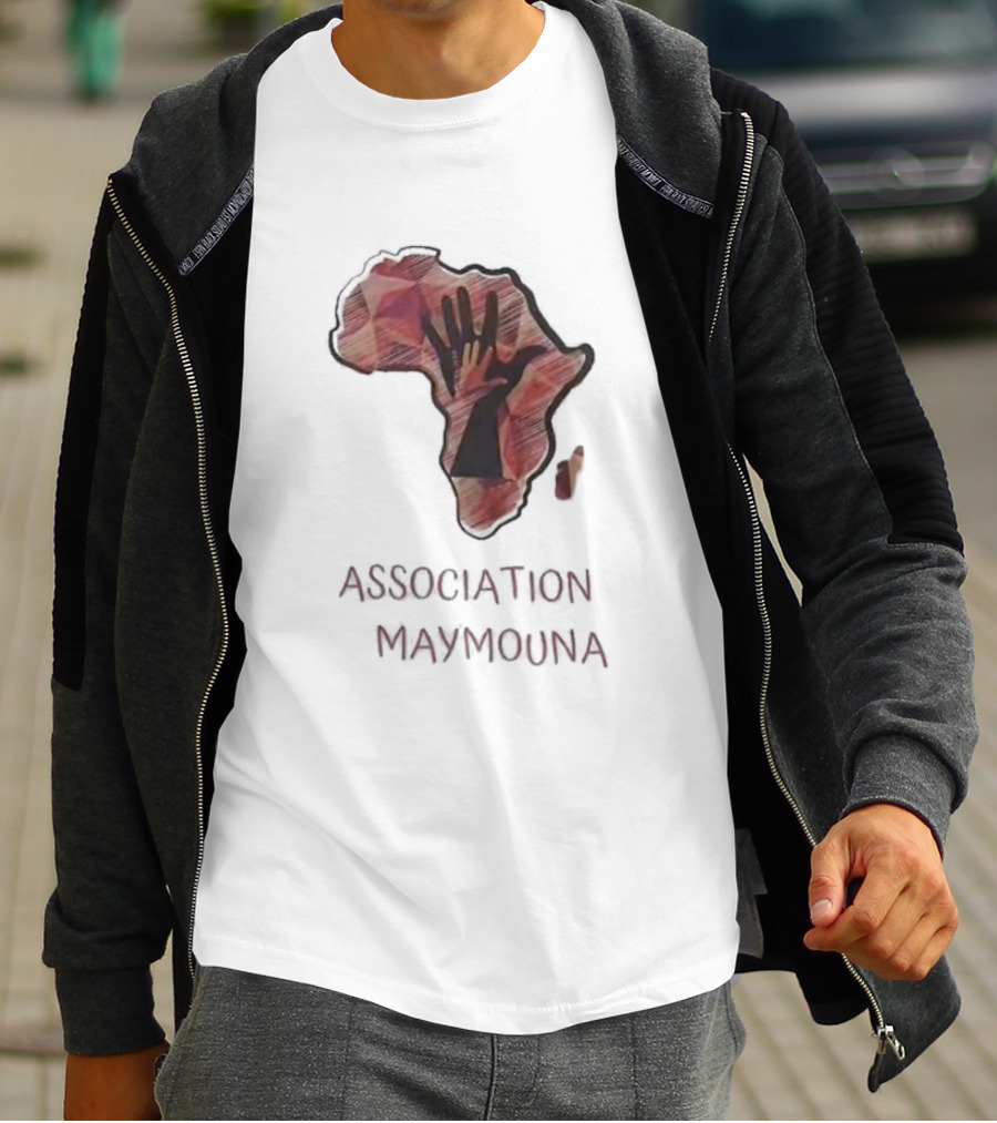 Association Maymouna Africa Map With Hand T-Shirt
