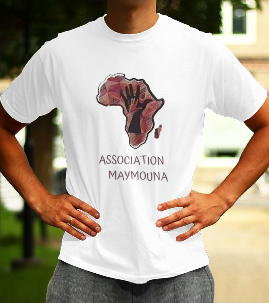 Association Maymouna Africa Map With Hand T-Shirt