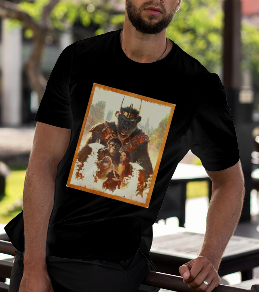 Kingdom Of The Planet Of The Apes Powerful Leadership Apes And Human Alliance T-Shirt