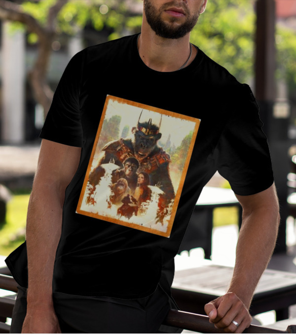 Kingdom Of The Planet Of The Apes Powerful Leadership Apes And Human Alliance T-Shirt