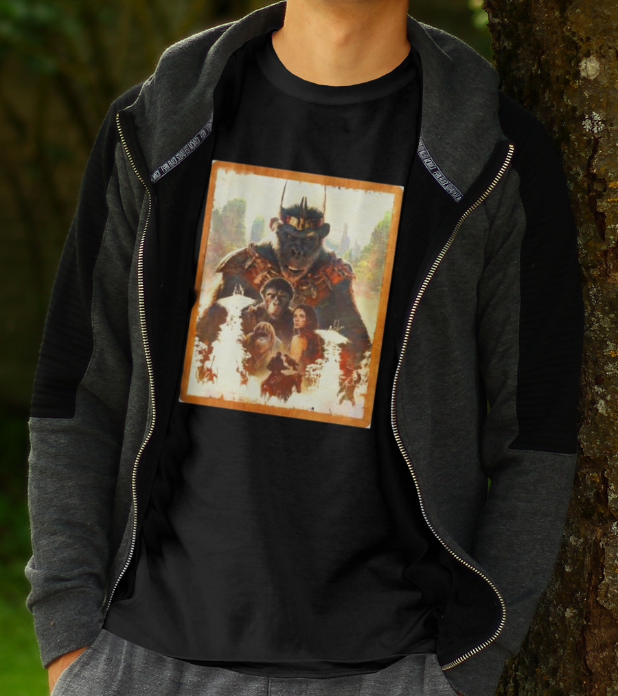 Kingdom Of The Planet Of The Apes Powerful Leadership Apes And Human Alliance T-Shirt