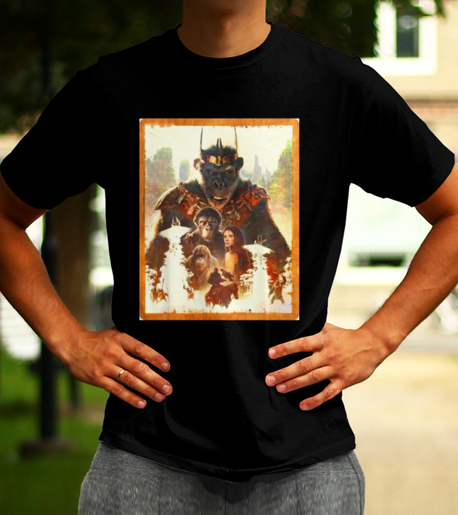 Kingdom Of The Planet Of The Apes Powerful Leadership Apes And Human Alliance T-Shirt