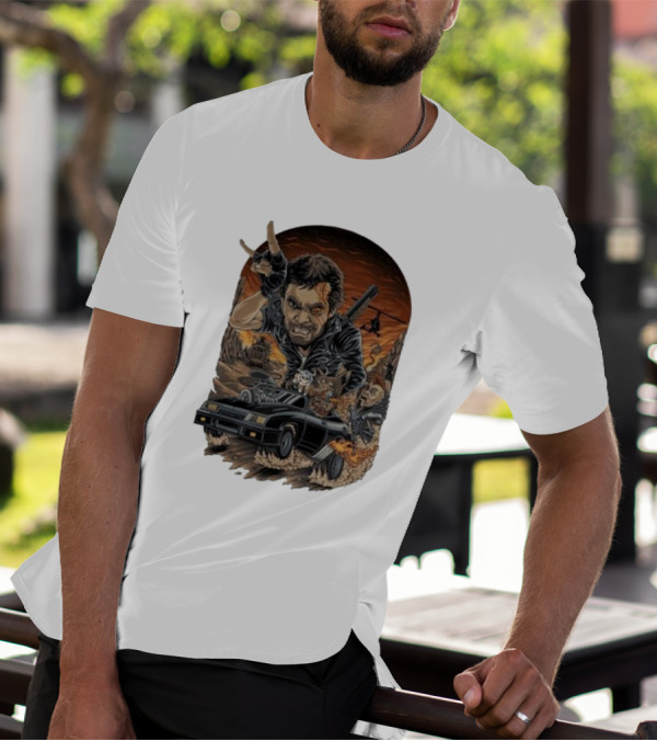 Krisna Okky Mad Max Apocalyptic Road Warrior Scene T-Shirt