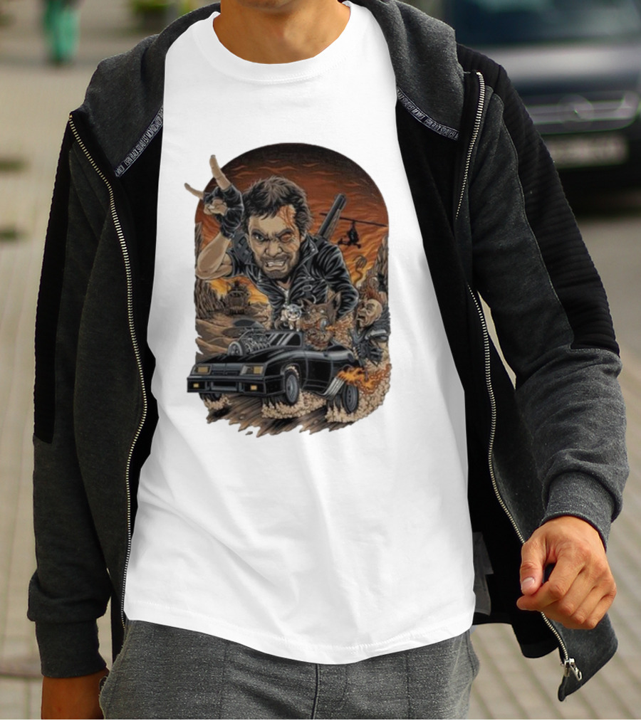 Krisna Okky Mad Max Apocalyptic Road Warrior Scene T-Shirt