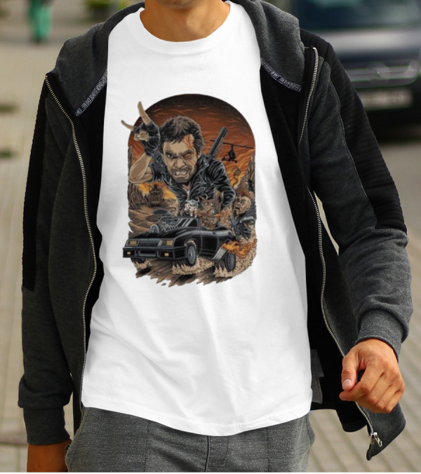 Krisna Okky Mad Max Apocalyptic Road Warrior Scene T-Shirt