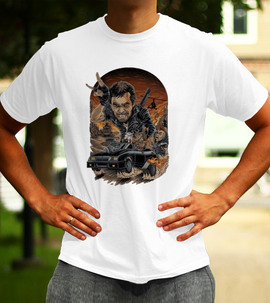 Krisna Okky Mad Max Apocalyptic Road Warrior Scene T-Shirt