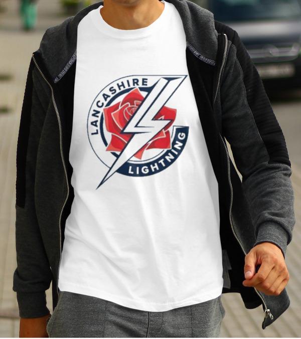 Lancashire Lightning Red Rose Emblem T-Shirt