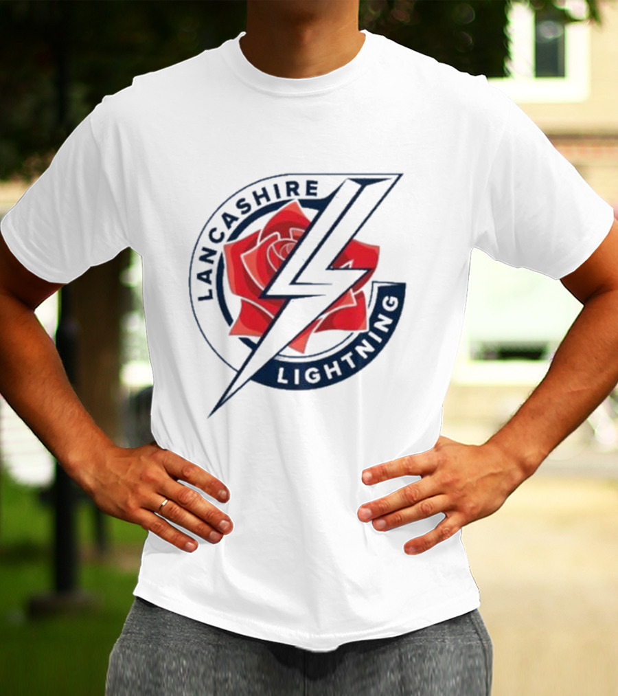 Lancashire Lightning Red Rose Emblem T-Shirt