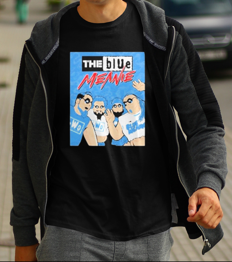 The Blue Meanie NWo Wrestling Comic Style Group T-Shirt