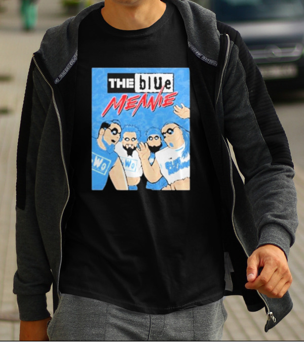 The Blue Meanie NWo Wrestling Comic Style Group T-Shirt