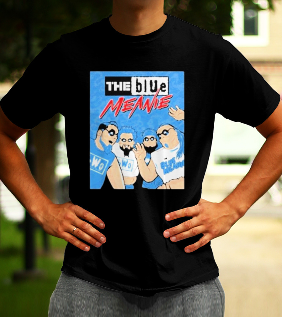 The Blue Meanie NWo Wrestling Comic Style Group T-Shirt