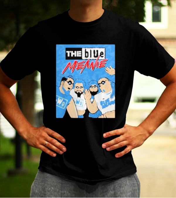 The Blue Meanie NWo Wrestling Comic Style Group T-Shirt