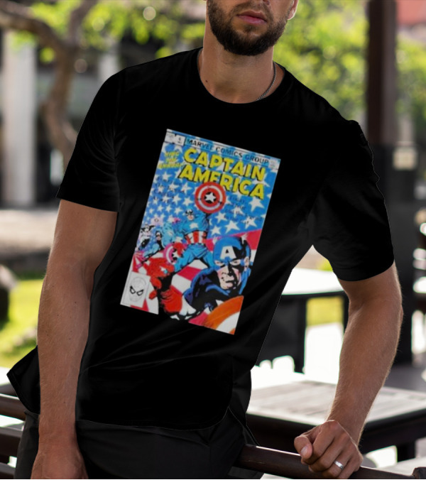MARVEL COMICS GROUP CAPTAIN AMERICA VINTAGE COVER ROCKOFFTRADE MERCH T-Shirt