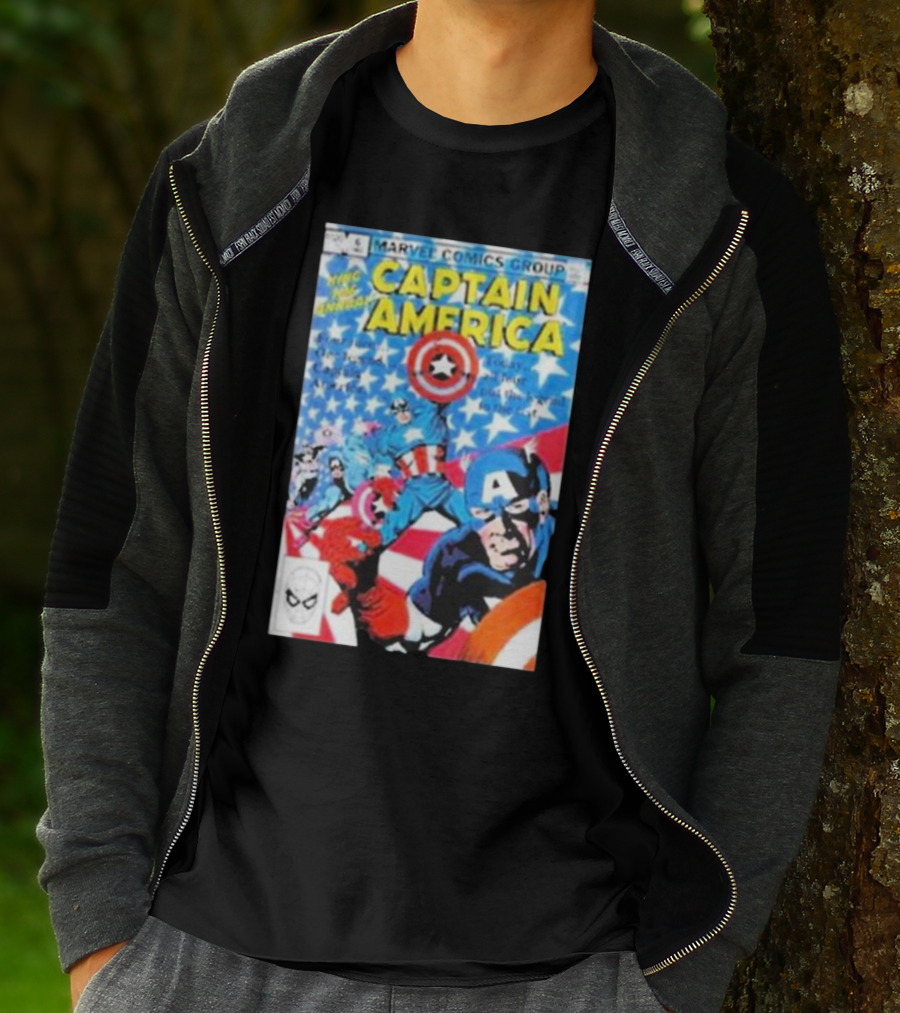 MARVEL COMICS GROUP CAPTAIN AMERICA VINTAGE COVER ROCKOFFTRADE MERCH T-Shirt