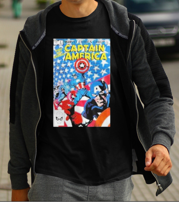 MARVEL COMICS GROUP CAPTAIN AMERICA VINTAGE COVER ROCKOFFTRADE MERCH T-Shirt