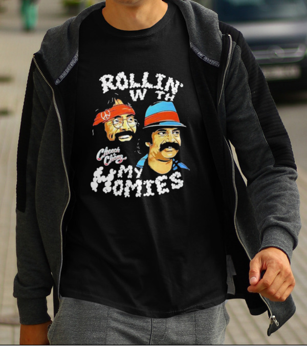 Rollin With My Homies Cheech Chong Retro Comedy Duo Iconic Look T-Shirt