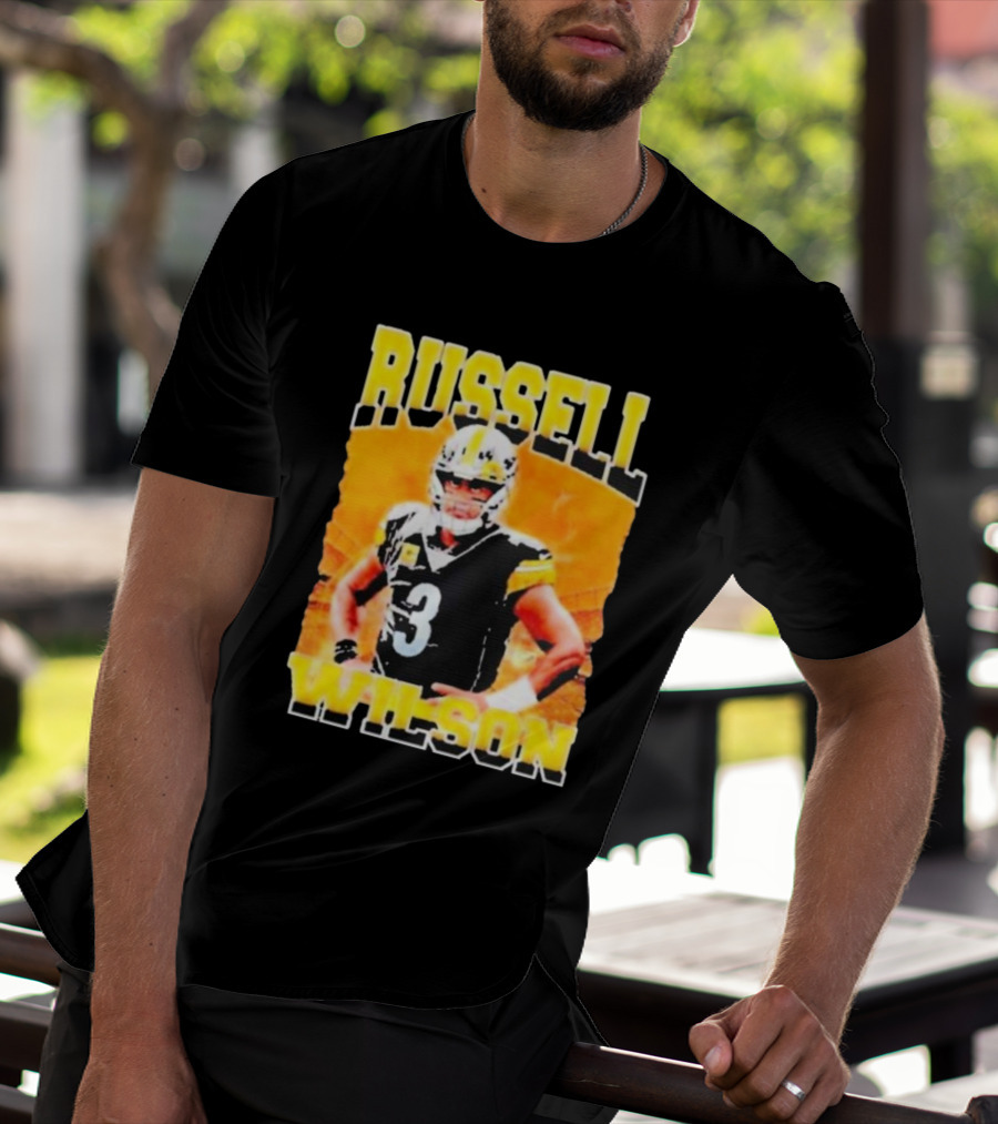 Russell Wilson Vintage Steelers Colors T-Shirt