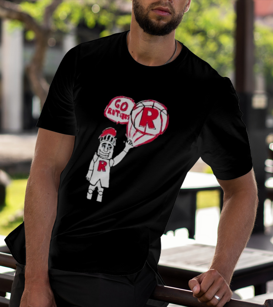 Rutgers Mbb The Blackout Go Rutgers Basketball Knight T-Shirt