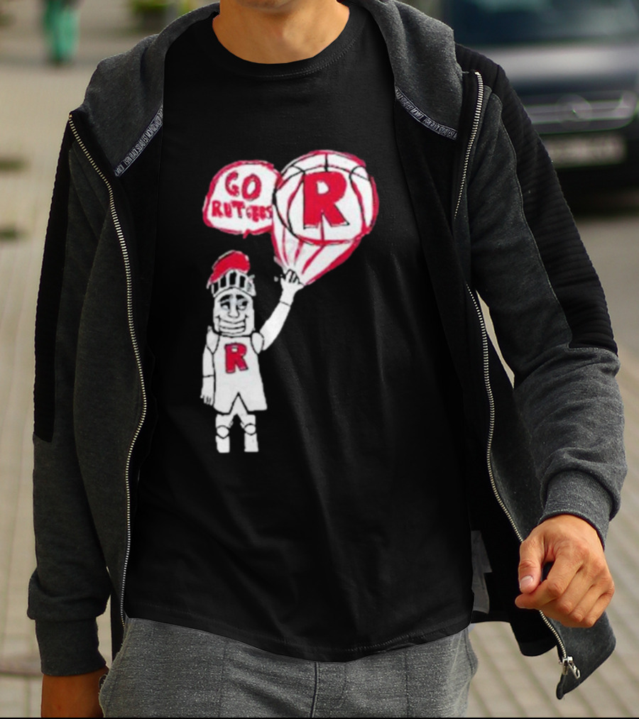 Rutgers Mbb The Blackout Go Rutgers Basketball Knight T-Shirt