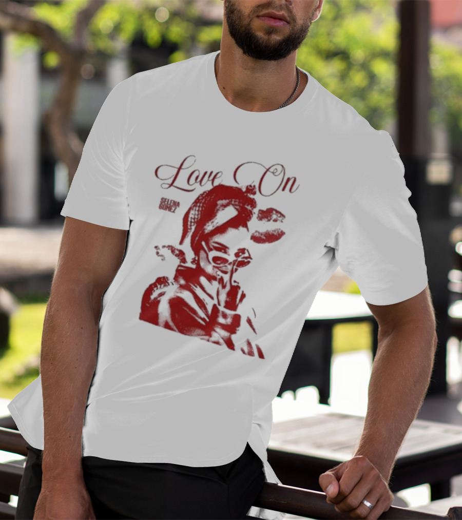 Selenagomez Love On Red Lips And Figure T-Shirt