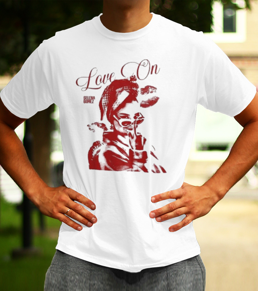 Selenagomez Love On Red Lips And Figure T-Shirt