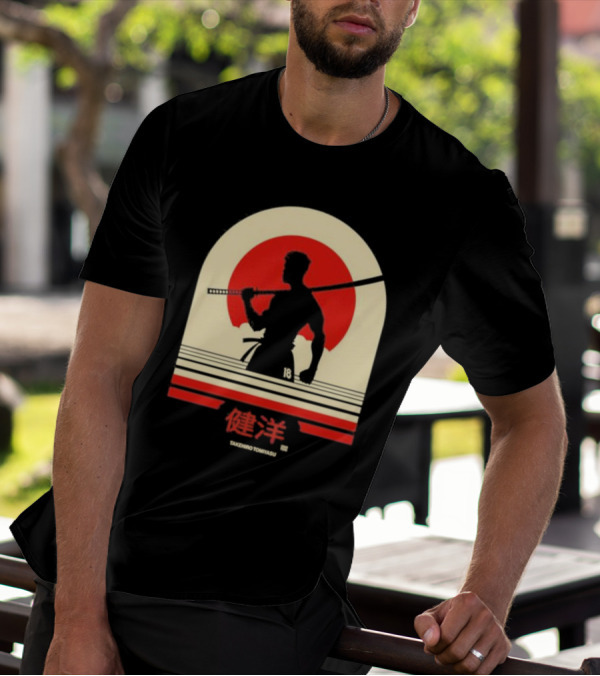 TAKEHIRO TOMIYASU 18 Retro Japanese Samurai T-Shirt