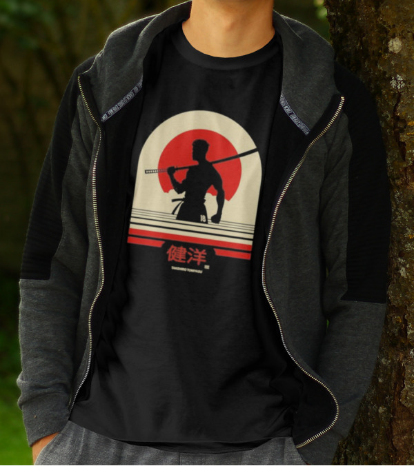 TAKEHIRO TOMIYASU 18 Retro Japanese Samurai T-Shirt