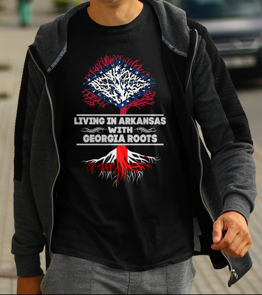 Discover Your Deep Southern Heritage: Living In Arkansas With Georgia Roots Connection T-Shirt
