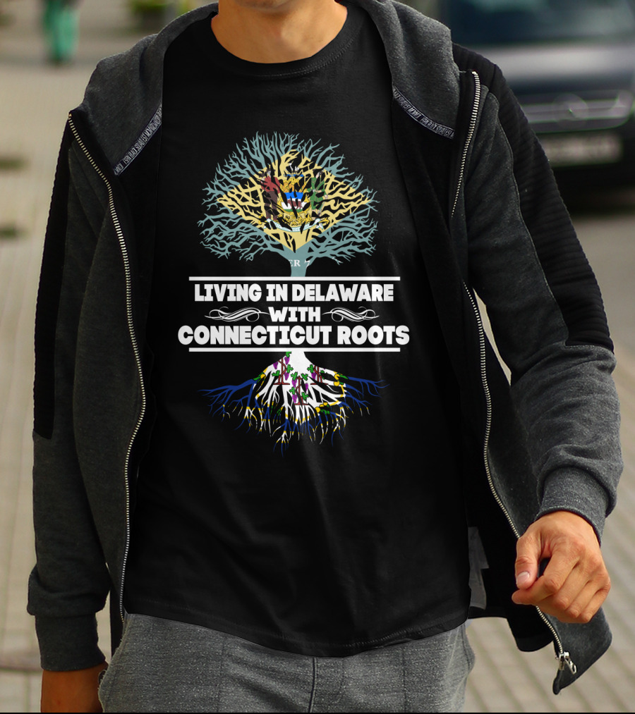 Delaware Residency With Deep Connecticut Heritage Symbolized By Vibrant Tree T-Shirt