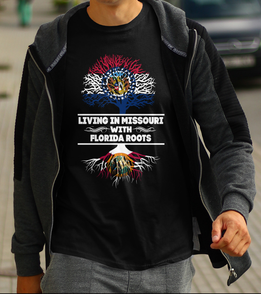 Missouri State Pride With Florida Heritage Roots Tree T-Shirt