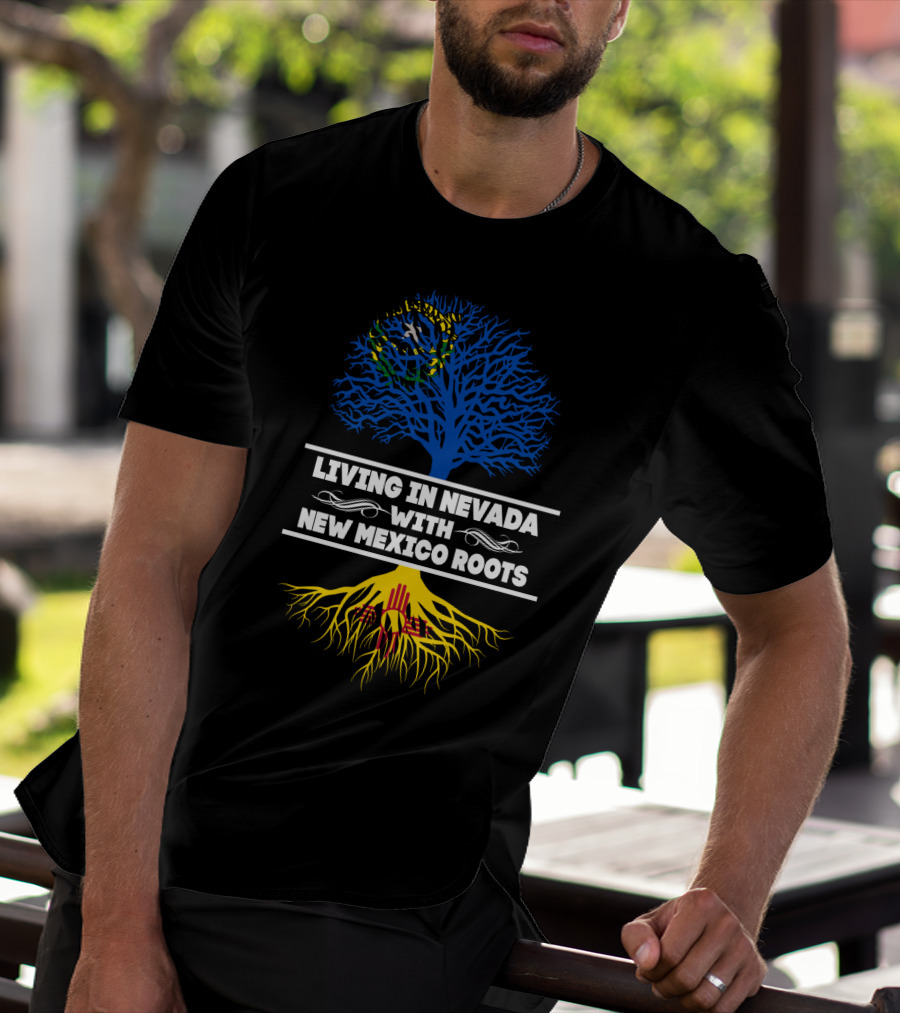 Nevada Life With New Mexico Heritage Featuring Dual-Color Tree T-Shirt